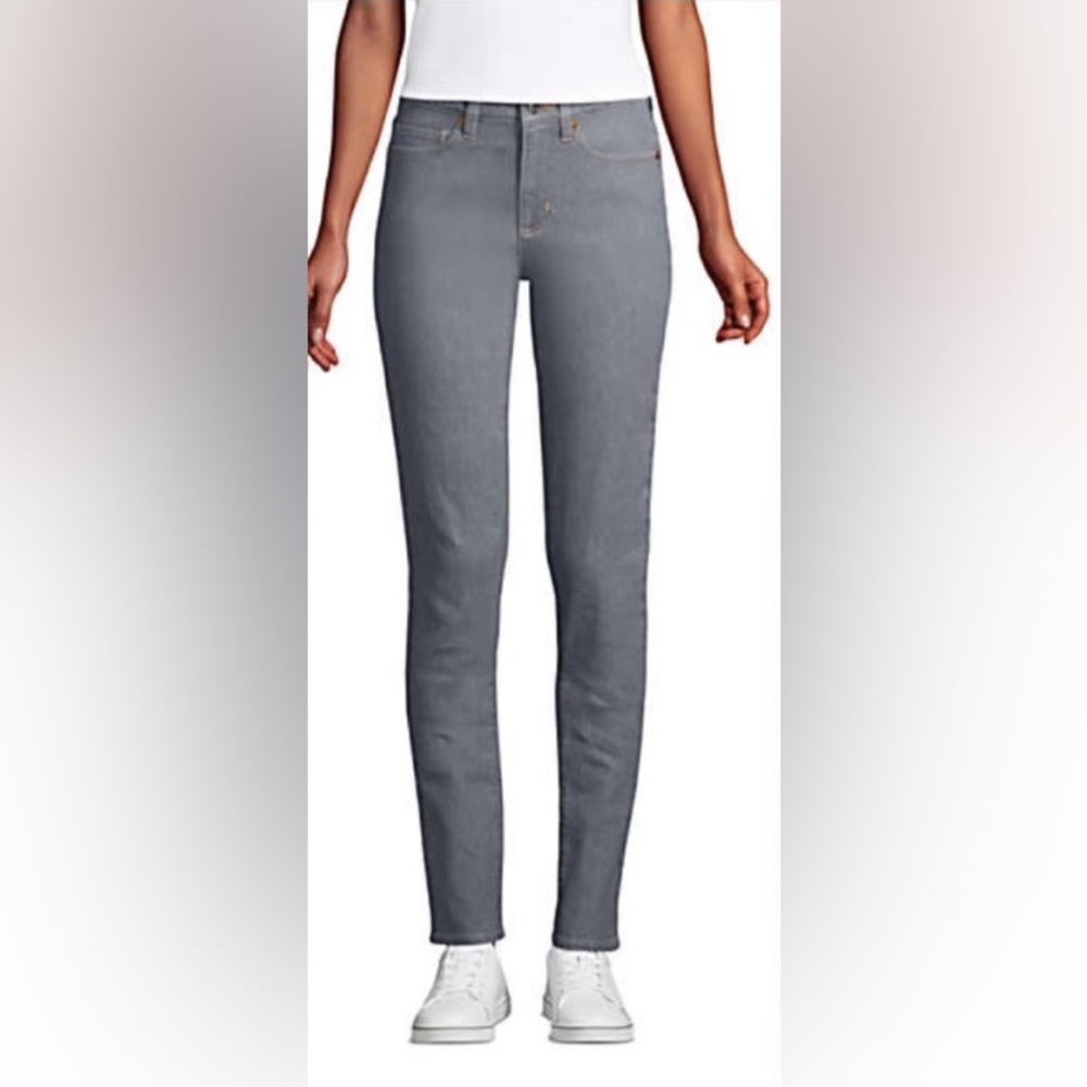 Lands End Grey Straight leg jeans 8